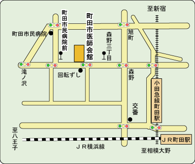 町田市医師会館の地図